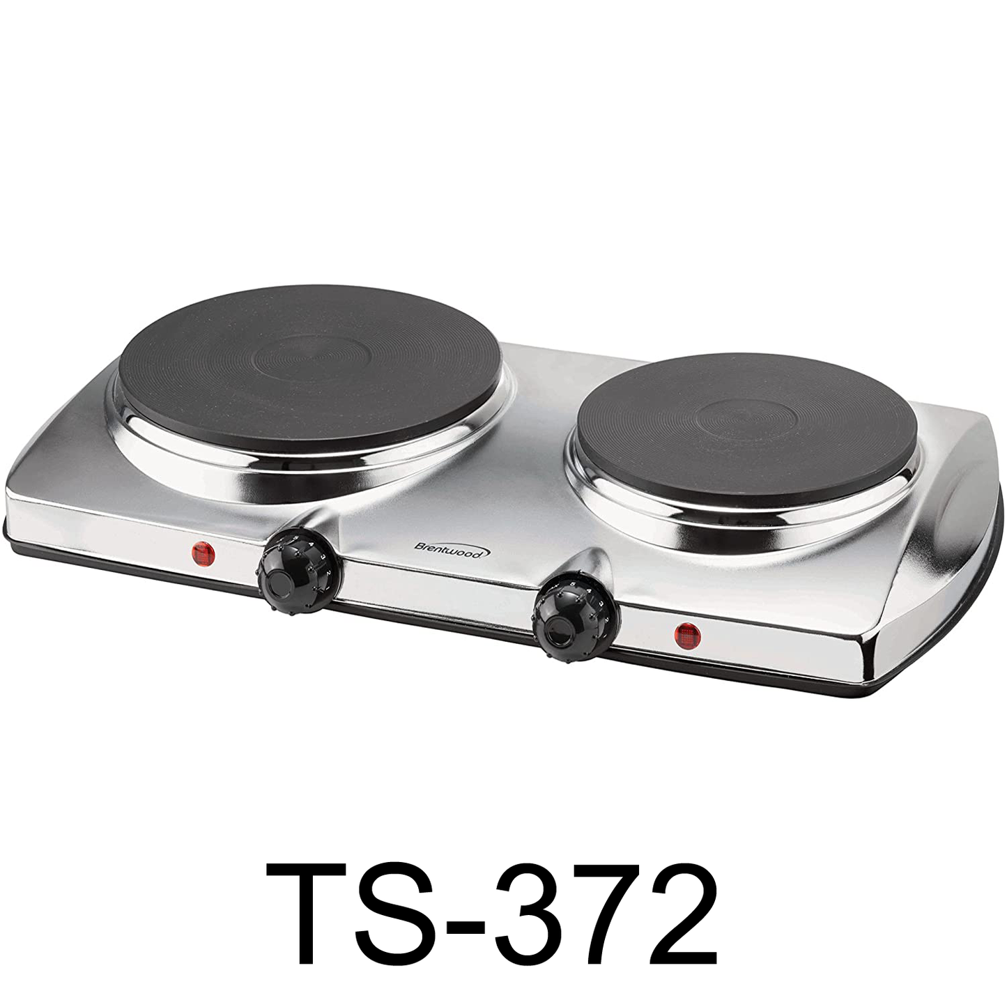 Brentwood Silver Electric Countertop Double Burners Hotplate