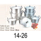 14 PC Aluminum Pot Set