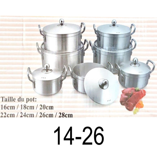14 PC Aluminum Pot Set