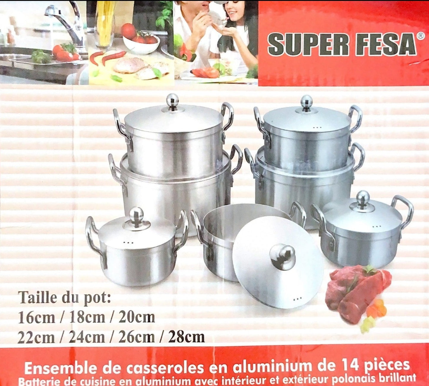 14 PC Aluminum Pot Set