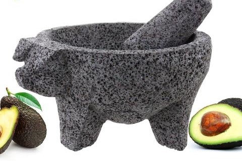 8" Molcajete Pig Face