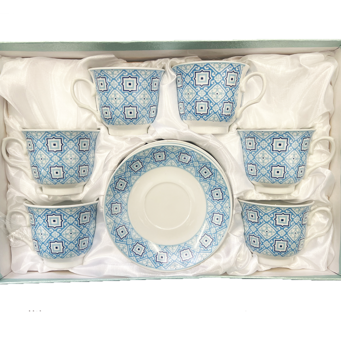 12 PC Cobalt Bohemian Tea Set