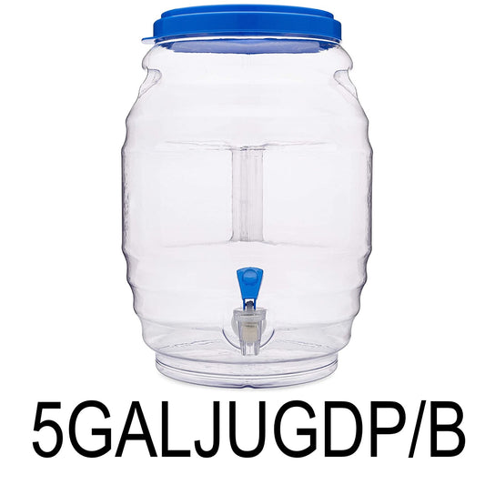 5 GAL Blue Jug Water Dispenser With Lid & Spout