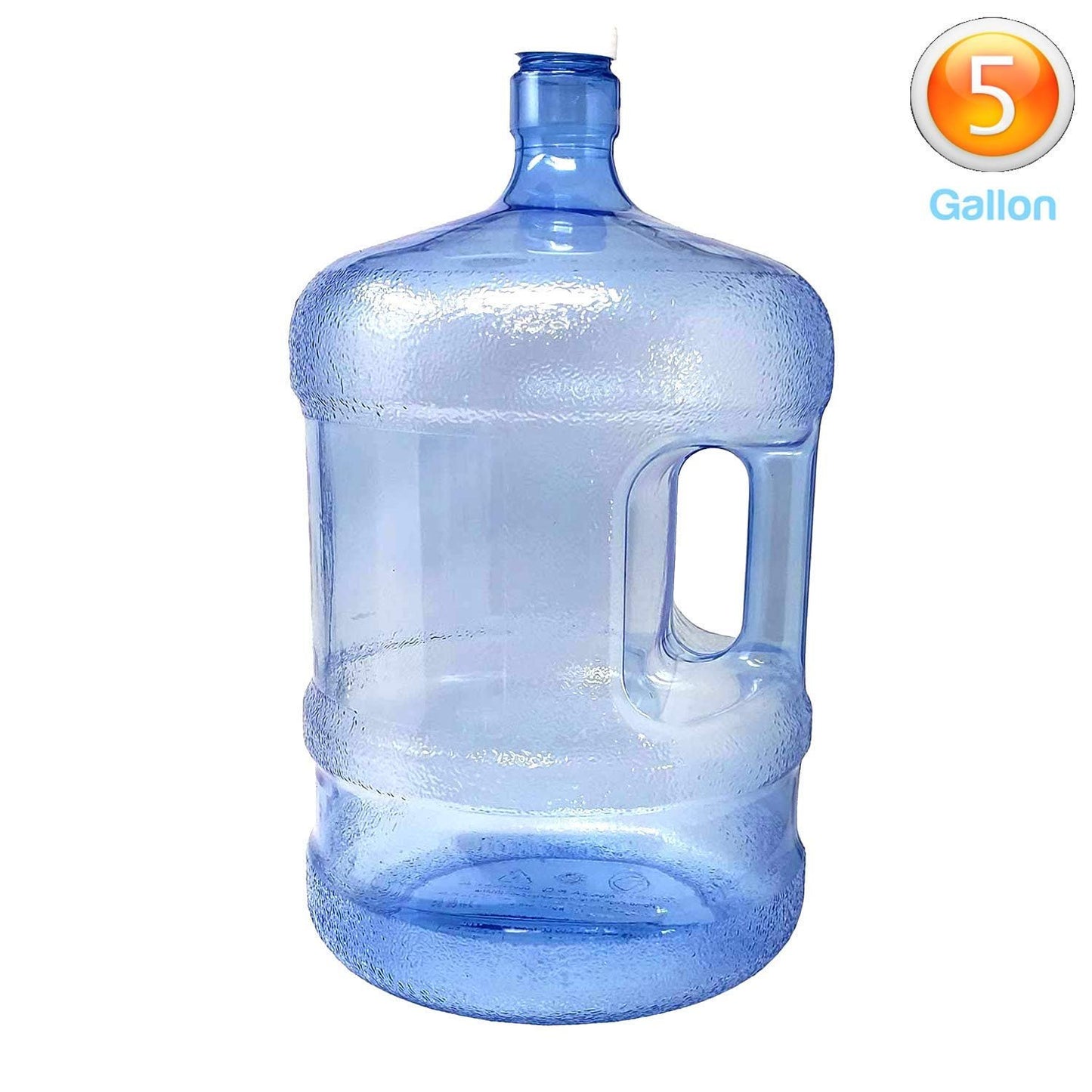 5 GAL Blue Plastic Jug / Water Container with White Cap