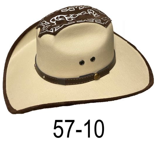 Brown Beige Authentic Sahuayo Region Mexico Palm Moreno Straw Safari Cowboy Sun Hat