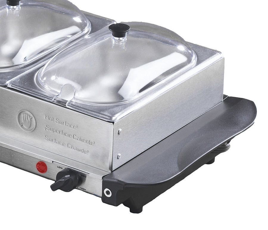 4.5 QT Electric 3 Pan Buffet Server and Warming Tray