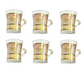 6 PC Gold Versace Inspired Design Glass Cups