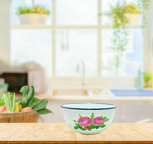 18cm Flower Soup Bowl Enamel