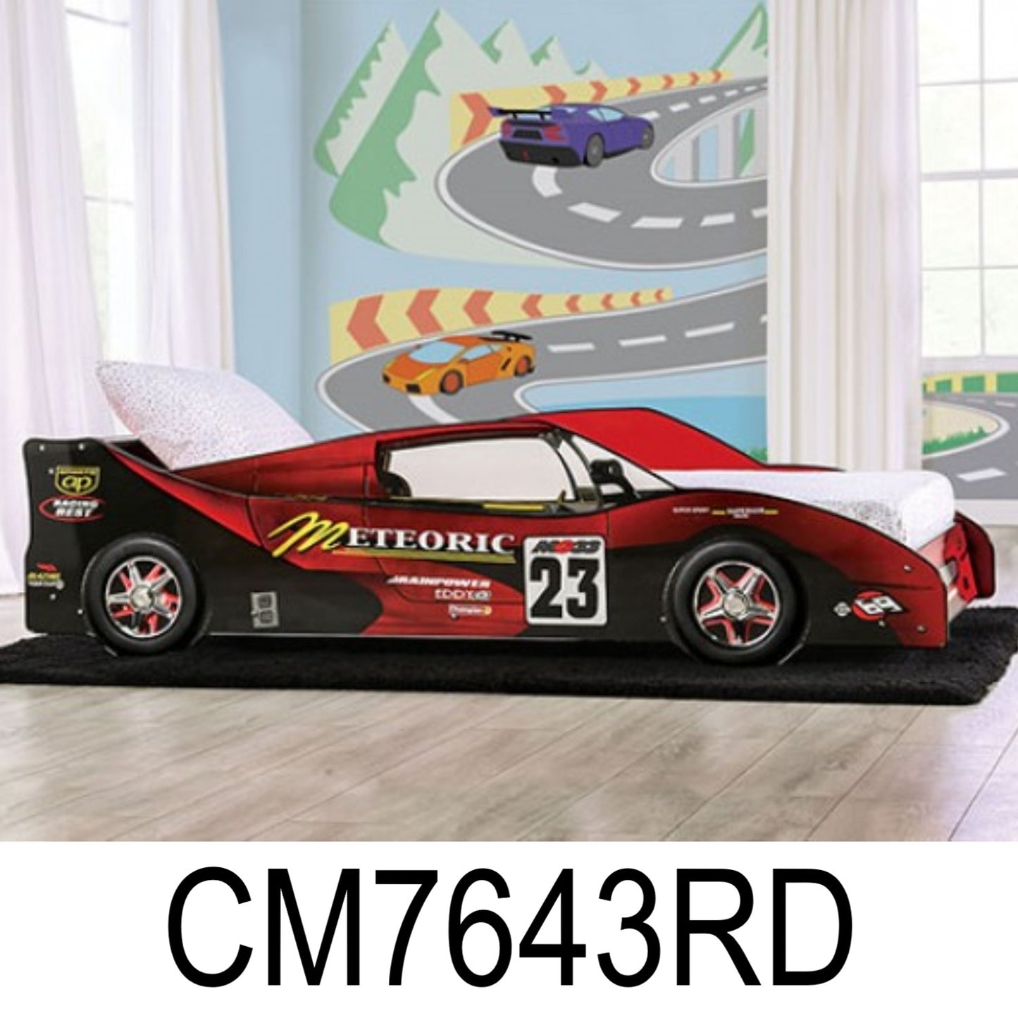 Red Dustrack Twin Bed Frame
