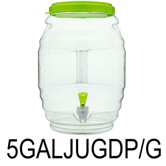 5 GAL Green Jug Water Dispenser With Lid & Spout
