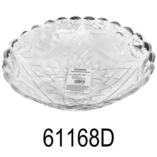 Flower Round Crystal Bowl