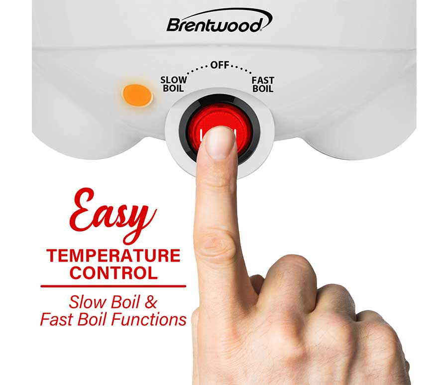 1.1 QT Brentwood White Electric Hot Pot