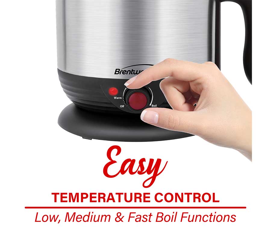 1.3 QT Cordless Electric Hot Pot Cooker & Food Steamer