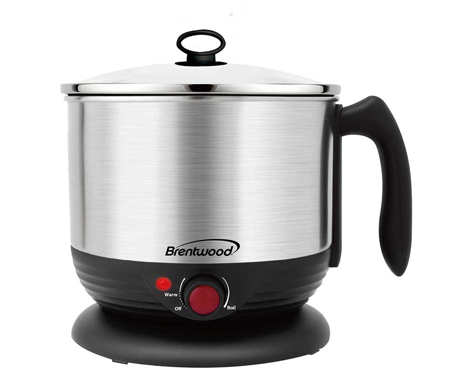 1.3 QT Cordless Electric Hot Pot Cooker & Food Steamer – R & B Import