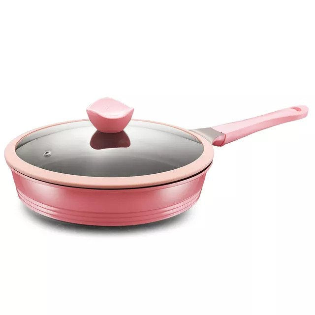 28cm Pink Ceramic Fry Pan
