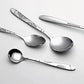 12 PC Wavy Cloud Design Stainless Steel Silver Dinner Spoon
