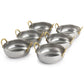 6 PC Mini Vintage Au Gratin Pan Set with Brass Handle