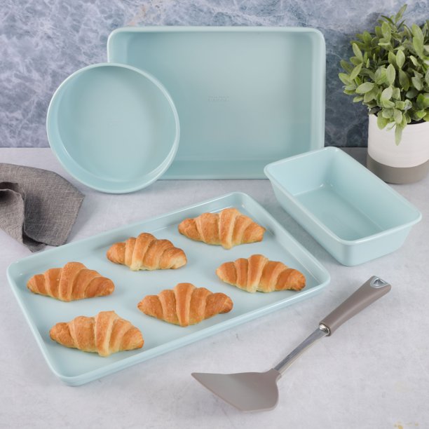 Martha Stewart Everyday - Aqua Aluminum Non-Stick 12-Piece Cookware Set