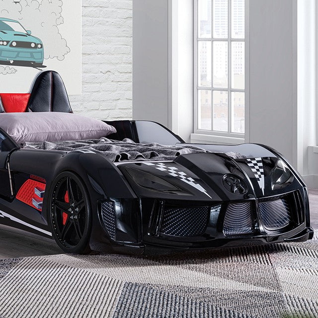 Black Trackster Twin Car Bed Frame