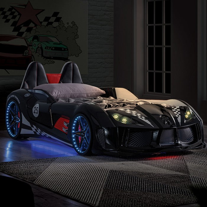 Black Trackster Twin Car Bed Frame