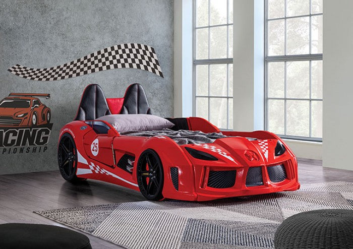 Red Trackster Twin Car Bed Frame