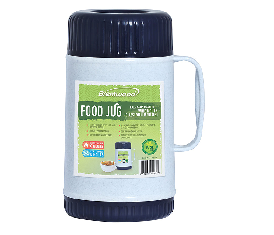 1.6L Blue Wide Mouth Food Jar