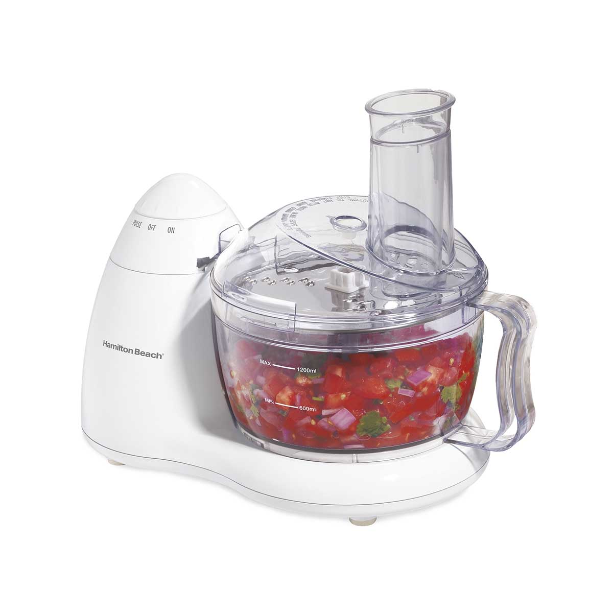 Hamilton Beach 8-Cup Food Processor with 2 Speeds plus Pulse, White
