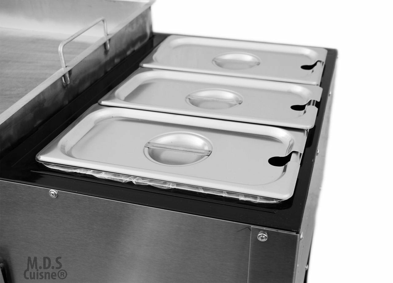Stainless Steel Taco Cart With 3 Warmer Chafer