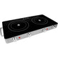 Double Infrared Electric Countertop Burner With Timer