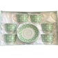 12 PC Emerald Bohemian Tea Set
