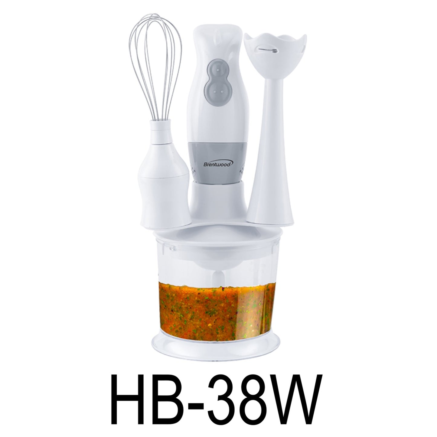 2 Speed Hand Blender and Food Processor with Balloon Whisk