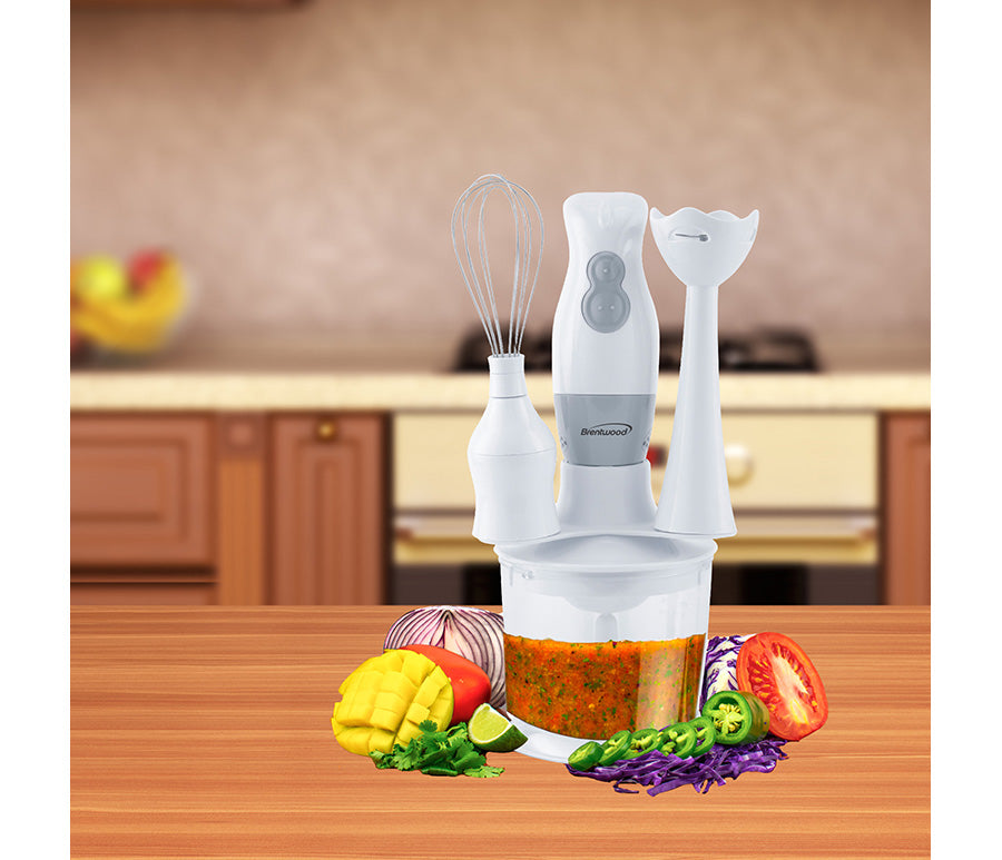 2 Speed Hand Blender and Food Processor with Balloon Whisk