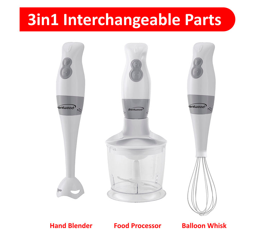 2 Speed Hand Blender and Food Processor with Balloon Whisk