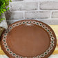 18cm Brown Round Clay Plate