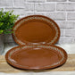28cm Brown Oval Clay Plate - Plato Ovalado de Barro