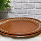 28cm Brown Oval Clay Plate - Plato Ovalado de Barro