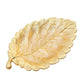 European Style Large Metal Leaf Shape Dried Fruit Dish Snack Plate