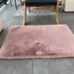 Rose Pink Bath Mat Faux Fur Area Rug / Door Mat/ Kitchen Mat