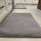 Silver Bath Mat Faux Fur Area Rug / Door Mat / Kitchen Mat