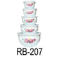 10 PC Floral Enamel Bowl Set