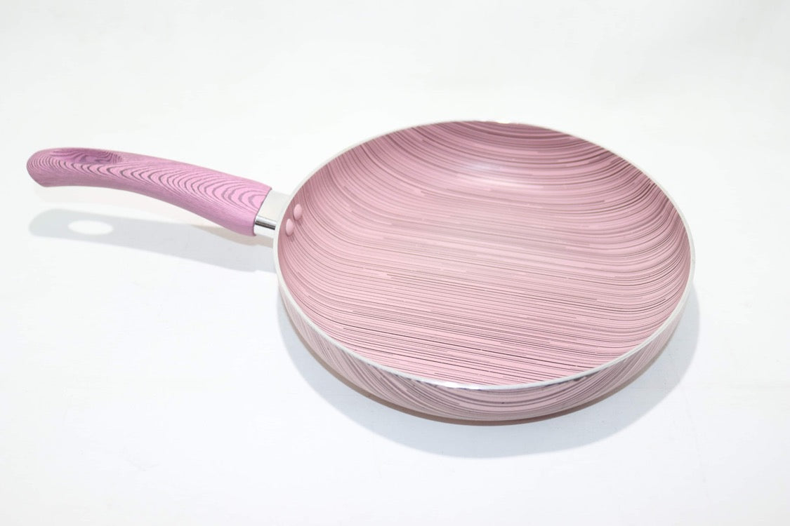 3 PC Pink Non Stick Frying Pan Set