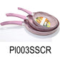 3 PC Pink Non Stick Frying Pan Set