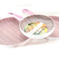 3 PC Pink Non Stick Frying Pan Set
