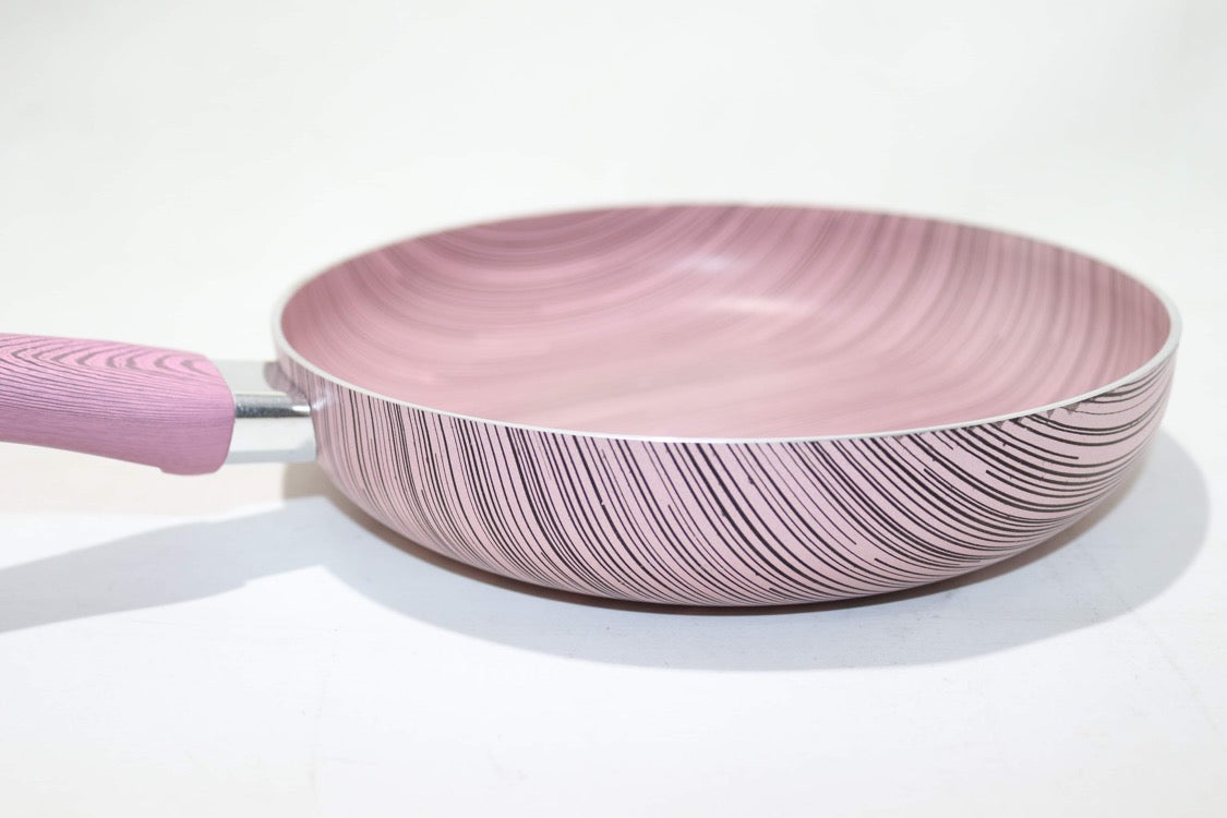 3 PC Pink Non Stick Frying Pan Set