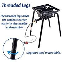 Tall Single Burner Gas Stove With Twisted Leg
