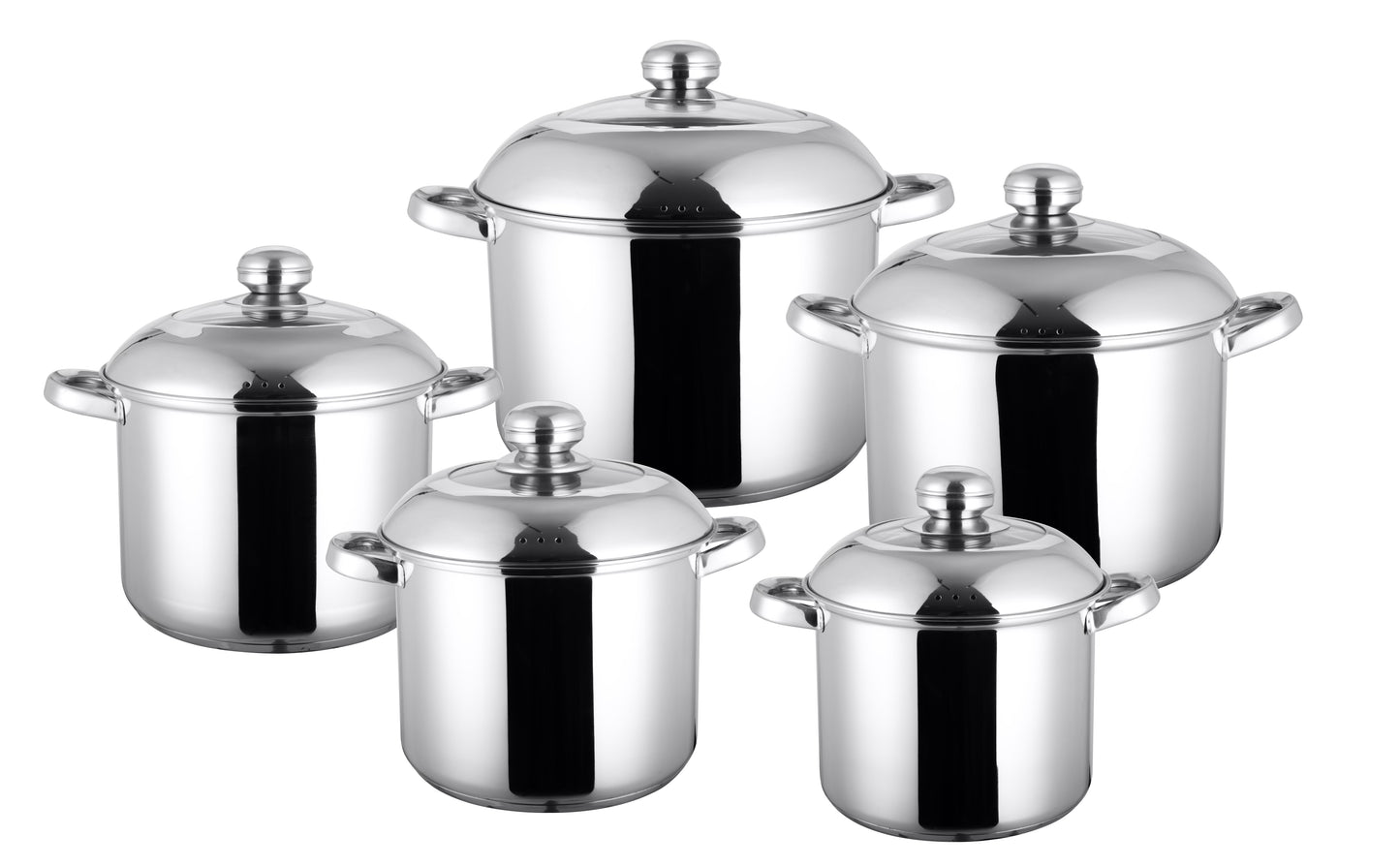 10 PC Stainless Steel Cookware Set