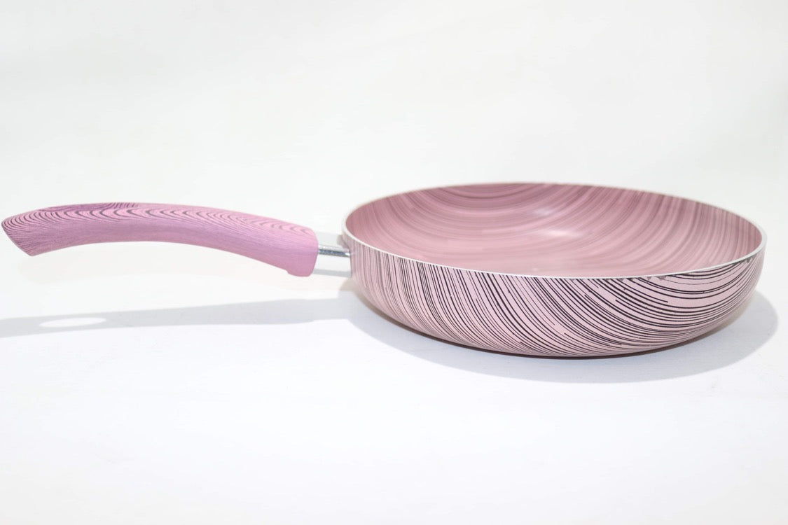 3 PC Pink Non Stick Frying Pan Set