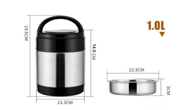 1.4L 3 Tier Vacuum Bento Thermos For Hot Food – R & B Import