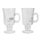 2 PC Blingmax Coffee Glass Cup with Handle