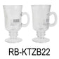 2 PC Blingmax Coffee Glass Cup with Handle